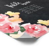 Weddenschappen | Chalkboard Floral Poster (Hoek)
