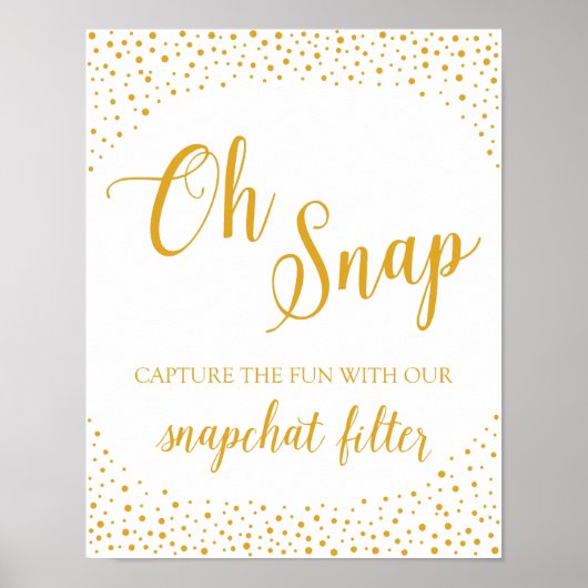 Weddenschappen - Confetti-bruiloft met Snapchat Poster (Voorkant)