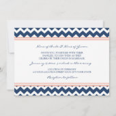 Weddenschappen Coral Blue Chevron Kaart (Achterkant)
