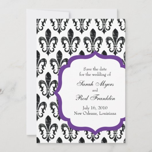 Weddenschappen De datum opslaan | New Orleans | Pa Save The Date (Voorkant)