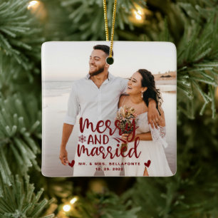 Weddenschappen en keramische kerstfoto's keramisch ornament