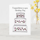 Weddenschappen gefeliciteerd kaart (Gele Bloem)