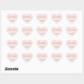 Weddenschappen Gepersonaliseerde Monogrammed Weddi Hart Sticker (Vel)