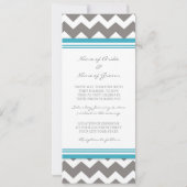 Weddenschappen Gray Blue Chevron Kaart (Achterkant)