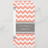 Weddenschappen Gray Coral Chevron Kaart (Voorkant / Achterkant)