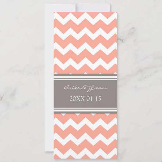 Weddenschappen Gray Coral Chevron Kaart (Voorkant)