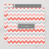 Weddenschappen Gray Coral Chevron Kaart (Voorkant / Achterkant)