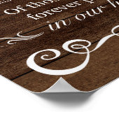 Weddenschappen - In Loving Memory Rustic Wedding S Poster (Hoek)