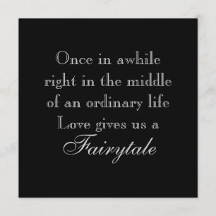 Weddenschappen met Fairytale Love Quote Kaart