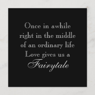 Weddenschappen met Fairytale Love Quote Kaart