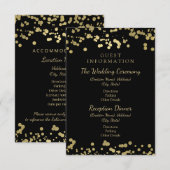 Weddenschappen met Gold Foil-Confetti Informatiekaartje (Voorkant / Achterkant)