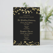 Weddenschappen met Gold Foil-Confetti Informatiekaartje (Staand voorkant)