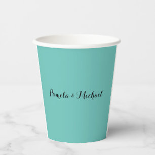 Weddenschappen met minimalistisch klassiek blauw papieren bekers