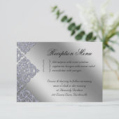Weddenschappen Ontvangen Damask Xmas Sparkle Kaart (Staand voorkant)