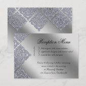 Weddenschappen Ontvangen Damask Xmas Sparkle Kaart (Voorkant / Achterkant)