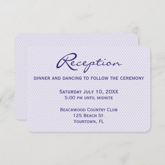 Weddenschappen Ontvangen Paarse harten Kaart (Voorkant / Achterkant)