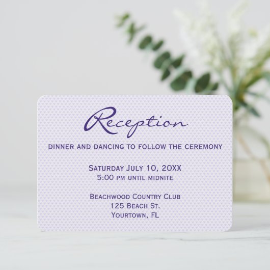 Weddenschappen Ontvangen Paarse harten Kaart (Staand voorkant)