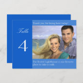 Weddenschappen Ontvangst Aangepaste foto Tabelnumm Briefkaart (Voorkant / Achterkant)