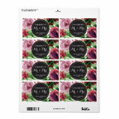 Weddenschappen Ontvangst Mini Champagne Label Flor (Full Sheet)