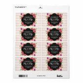Weddenschappen Ontvangst Mini Champagne Label Flor (Full Sheet)
