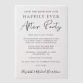 Weddenschappen Opslaan op datum Vellum Uitnodigingen (Voorkant)