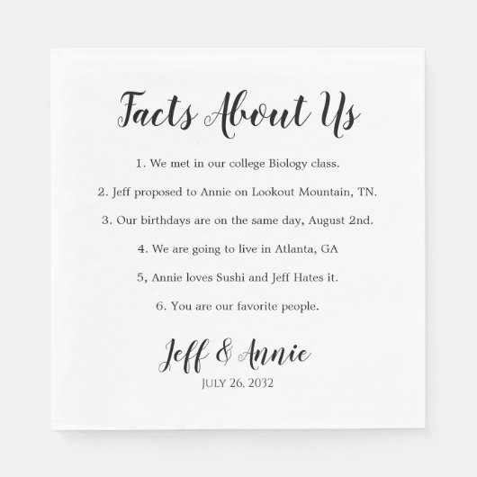 Weddenschappen over ons feest Napkin Servet (Voorkant)