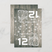 Weddenschappen Plaats Tafelnummer Hout Mason Jars (Voorkant / Achterkant)