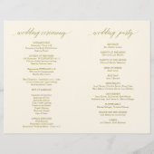 Weddenschappen-programma Modern Elegance GOLD (Achterkant)