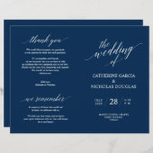 Weddenschappen-programma Modern Elegance Navy Blue (Voorkant / Achterkant)