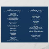 Weddenschappen-programma Modern Elegance Navy Blue (Achterkant)