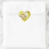 Weddenschappen Rings Ribbon Wedding Hearts Hart Sticker (Tas)