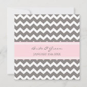 Weddenschappen Roze Gray Chevron Kaart (Voorkant)