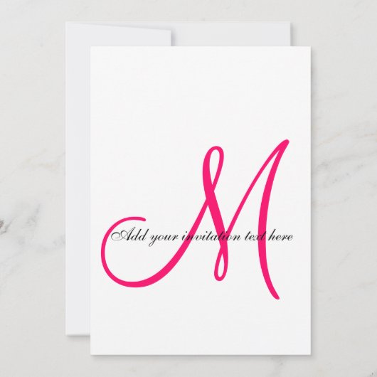Weddenschappen Roze Monogram Zebra Pattern Kaart (Achterkant)