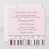 Weddenschappen Roze Stripes Kaart (Achterkant)