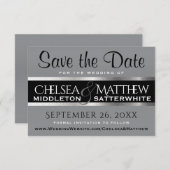 Weddenschappen Save the Date Grey and Silver (Voorkant / Achterkant)