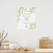 Weddenschappen, Signiture Cocktails, Faux Gold Gli Poster (Keuken)