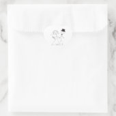 Weddenschappen Stick Figuur Bride & Groom Wedding Hart Sticker (Tas)