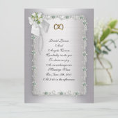 Weddenschappen Uitnodiging elegant satin-look (Staand voorkant)