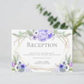 Weddenschappen | Violet Anemone Floral Bouquet Kaart (Staand voorkant)