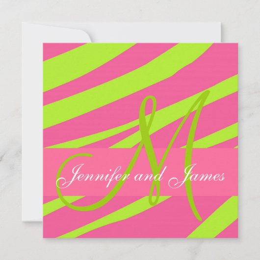 Weddenschappen Zebra Roze Groen Kaart (Voorkant)