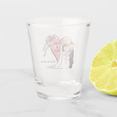 Weddenschapsbride en bruom shot glas (Achterkant)