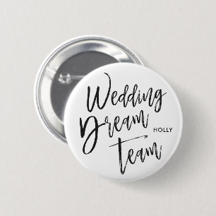 Weddenschapsdroomteam Manuscript Black Ronde Button 5,7 Cm
