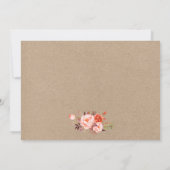 Weddenschapsduur Koraal met details Kraft Insert Kaart (Achterkant)