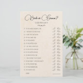 Weddenschapsgame Bride of Groom Rustic Paper (Staand voorkant)