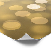 Weddenschapskaart Gold Glitter Lights Poster (Hoek)