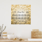 Weddenschapskaart Gold Glitter Lights Poster (Keuken)