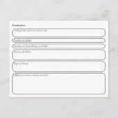 Weddenschapskaart Informatiekaartje (Achterkant)