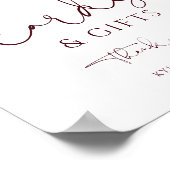 Weddenschapskaarten en Roos van bruinbloemen Poster (Hoek)