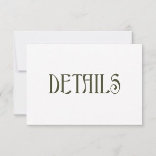 Weddenschapskaarten   Floral Art Nouveau RSVP Kaartje