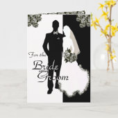 Weddenschapskaarten voor de bruid en de bruid kaart (Gele Bloem)